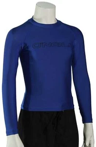 O'Neill Kid's Basic Skins LS Rash Guard - Pacific - New - Picture 1 of 1