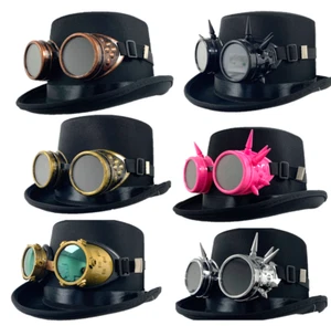 Adults Steampunk Victorian Gothic Halloween Fancy Dress Hat Cosplay Accessory - Picture 1 of 17