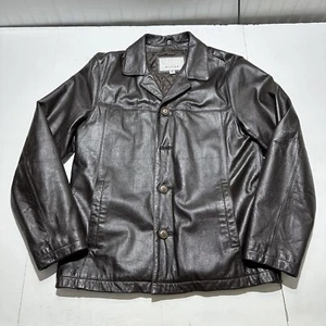 Vintage Wilson Lederjacke Herren Medium M. Julian braun Leder Erbsenmantel - Bild 1 von 10