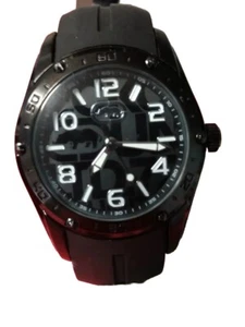 Marc Ecko Unltd. Black Gun Metal-like Watch 30 Meters Water Resistant New - Picture 1 of 23