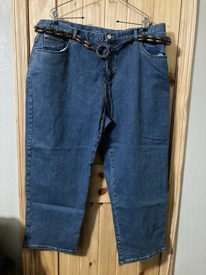 Jones Нью-Йорк размер 20 Вт укороченные джинсы из денима с модным ремнем - Изображение 1 из 4