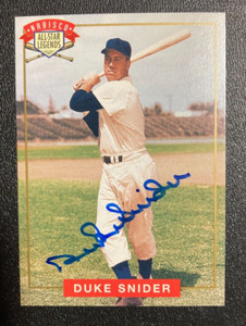 1994 NABISCO MLBPAA ALL STAR LEGENDS AUTOGRAPH CARD DUKE SNIDER W/COA (DS) 9221