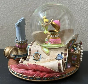 Disney Store Tinker Bell Plays You Can Fly Musical Snow Globe Treasure Map - Picture 1 of 10