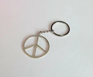 Peace Sign Keychain, Peace Sign Zipper Pull, Peace Symbol, Good Luck Charm - Picture 1 of 2