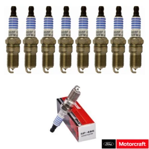 New Set of 8 Genuine Motorcraft Platinum Spark Plugs AGSF42FM / SP-486 - Picture 1 of 7