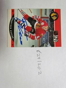 1990-1991 Pro Set Frantisek Kucera SIGNED Hockey CARD BECKETT PRE-CERTIFIED 