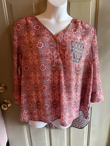 Top de mujer Como vintage con cuello en V talla 3X.  Hi - Low - Longer In The Back Lt. Wt. - Imagen 1 de 14