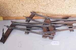 Linksweiche Rechtsweiche Spur 1 Uhrwerk Märklin?,Für 8er Kreis,Länge je 32,5 cm - Bild 1 von 6