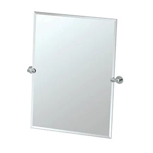 4689S Channel Frameless 31.5" Rectangle Mirror/Wall Mount 31.5"L x 28"W Chrome - Picture 1 of 8