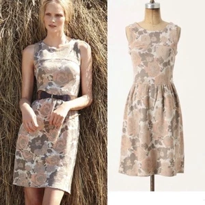 Anthropologie Strick & Knoten glitzerndes Pérsica Pulloverkleid Gr. Large geblümt - Bild 1 von 7