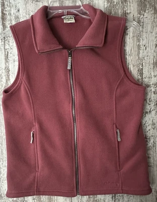 CABELAS "Polartec" Women's Size M Mauve Pink Zip Front Sleeveless Fleece Vest - Image 1 of 4
