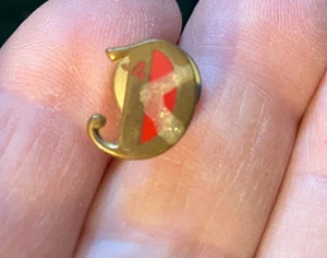 VTG THORPE 4 YEAR TIE TAC 1/10 10KT GOLD LAPEL HAT AWARD PIN DK - Picture 1 of 5