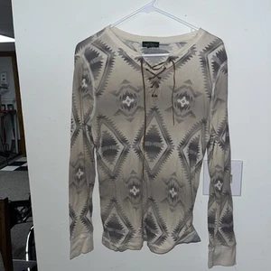 Ralph Lauren Jeans Co 19" Chest Rug Print Waffle LS Pullover  - Bild 1 von 5