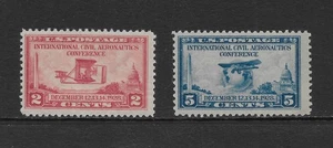 UNITED STATES SCOTT 649 - 650 MNH SET (C) - 1928 CIVIL AERONAUTICS CONFERENCE - Picture 1 of 2