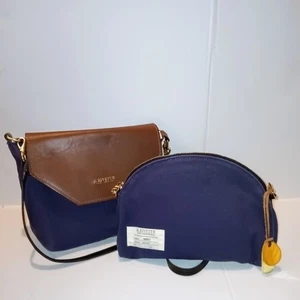 R RIVETER Handbag Lot Of 2-Hopper Crossbody-Hobby Flap-Magnetic Close-Brass Zip - Picture 1 of 17