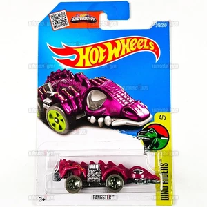 2016 Hot Wheels FANGSTER #249 purple - HW Dino Riders 4/5 - 1:64 DHX14 - Picture 1 of 2