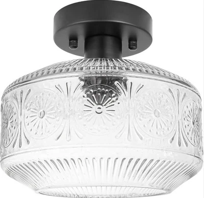 DSMJFU Lámpara de Techo Montaje Semi Al Ras, Lámpara de Techo Pequeña Vintage Foto 1 de 4