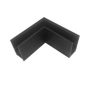 TRACK48 Eckschiene 90° horizontal f. Aufbauschiene schwarz nicht stromführend - Bild 1 von 2