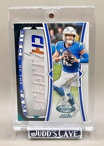 RARE 2024 Certified Piece of the Game JUSTIN HERBERT Jersey Relic POG-JHT 32/50 - Picture 1 of 3