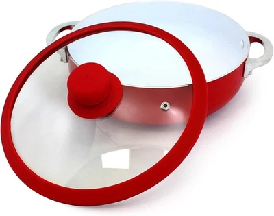 IMUSA USA 3.2Qt Red Ceramic Nonstick Caldero (Dutch Oven) with 3.7 quart,  - Image 1 of 4