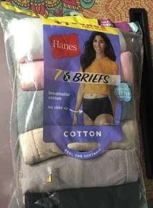 Hanes Baumwolle Damen Slip Höschen, Größe 9, 7 Slips - Bild 1 von 3