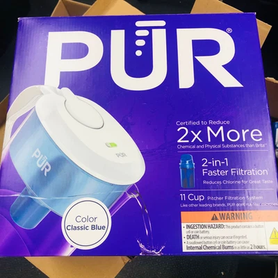 PUR PLUS 11 Cup Water Pitcher Filtration System White/Blue PPT110WA: PUR Filtrat - Image 1 of 3