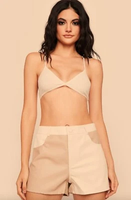 Pantalones Cortos de Cuero Vegano Dolls Kill Fresh Take NUEVO Talla Mediana  Foto 1 de 4