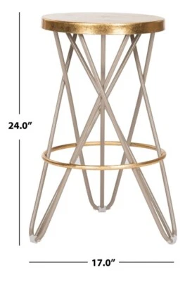 Taburete Safavieh LORNA HOJA DE ORO, Precio Reducido 2172748607 FOX3255C Foto 1 de 4