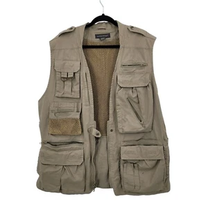 Banana Republic Survival Weste L Khaki Utility Multi-Pocket Outdoor Safari - Bild 1 von 23