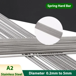 A2 Edelstahldraht federhart Stab elastische Stahldrähte 0,2 mm - 5 mm Durchmesser - Bild 1 von 8