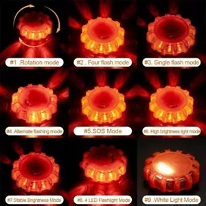 3Pcs LED Road Flares | Beacon Safety Light Magnetic Car - Picture 1 of 12