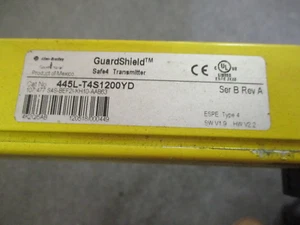 ALLEN BRADLEY GAURDSHIELD SAFE4 TRANSMITTER SER B REV A 445L-T4S1200YD - Picture 1 of 5
