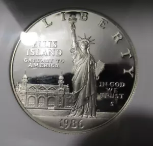 1986-S Statue of Liberty Silver Dollar $1 NGC PF69 Ultra Cameo, Box, Ideal Gift - Picture 1 of 5