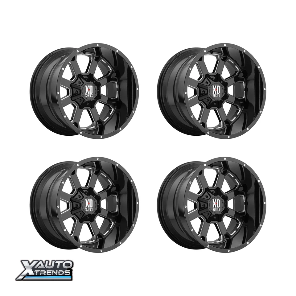 XD Series XD825 Buck 25 Negro Brillante Fresado 20X9 8X180 00mm (Juego de 4) Foto 1 de 1
