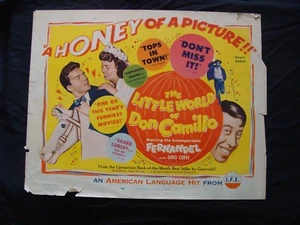 = LITTLE WORLD OF DON CAMILO Filmplakat FERNANDEL 1/2Blatt  - Bild 1 von 1