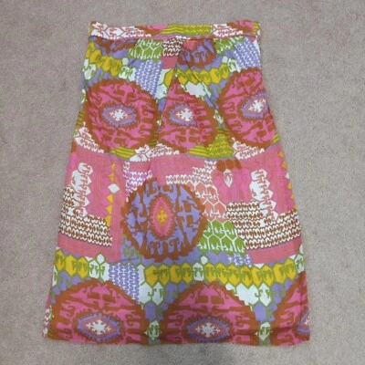 Falda midi vintage de algodón para mujer TRINA TURK hecha en EE. UU. informal resort carrera talla 4 Foto 1 de 4