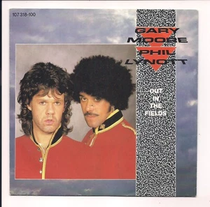 GARY MOORE & PHIL LYNOTT - Out in the fields 45 rare 1985 Germany PS 7" - Picture 1 of 2
