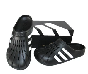 Adidas Adilette Clog Superstar Slip-On Lightweight Mens size 11 US Black/White - Picture 1 of 8