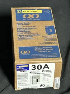 Square D, QO2L30SCP Load Center 2-Space 2-Circuit #80432 Schneider Electric - Picture 1 of 7