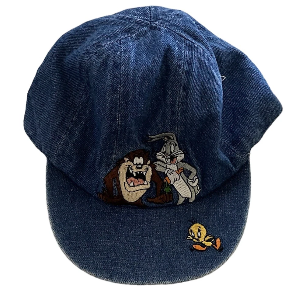 De colección 2000 Looney Tunes Warner Bros Sombrero Infantil Bebé Denim 0-12 Meses Foto 1 de 4