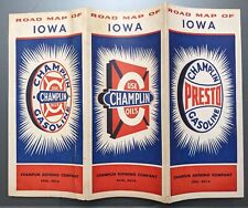 Champlin Oil & Gasoline Map of Iowa 1951 -- Shipping Included