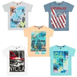 Jungen Kinder T-Shirt Freizeit Sommer Kurzärmelig Jersey Baumwolle Top Kinder - Bild 1 von 16