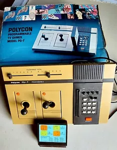 CONSOLE VINTAGE Polycon Pg-7 Videogioco Anni 70 Retrogaming Pong CON GIOC0 - Foto 1 di 3