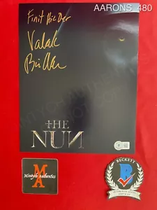 Bonnie Aarons The Nun signed 8x10 photo Valak The Conjuring Beckett COA - Picture 1 of 6