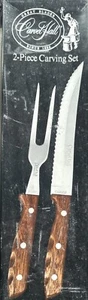 Carvel Hall 2- piece carving set in Original Box. Stainless Steel W/ Wood Handle - Picture 1 of 2