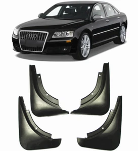 Genuine Front & Rear Splash Guards Mud Flaps For 2003-2010 Audi A8 S-Line S8 - Picture 1 of 5