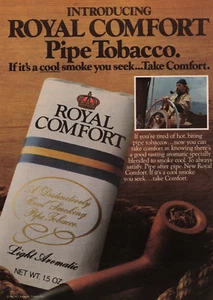 1981 Vintage Print Ad Introducing Royal Comfort Pipe Tobacco Cool Smoke you seek - Picture 1 of 2