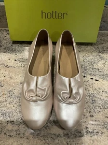 Hotter Pearlized Leather Donna 40s 50s Style Court Shoe Size 5 EXF New Orig Box - Bild 1 von 22