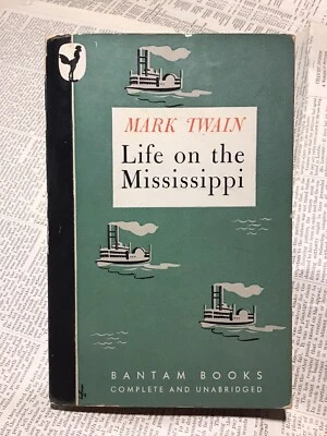 Life on the Mississippi Mark Twain 1945 Bantam PB/VG Foto 1 de 4