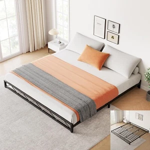 Twin/Full/Queen/King Size Metal Bed Frame Platform Heavy Duty Steel Slat Support - Picture 1 of 44